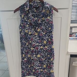 Banana Republic Sheath Dress in Pink and Yellow Cowl Neck Midi